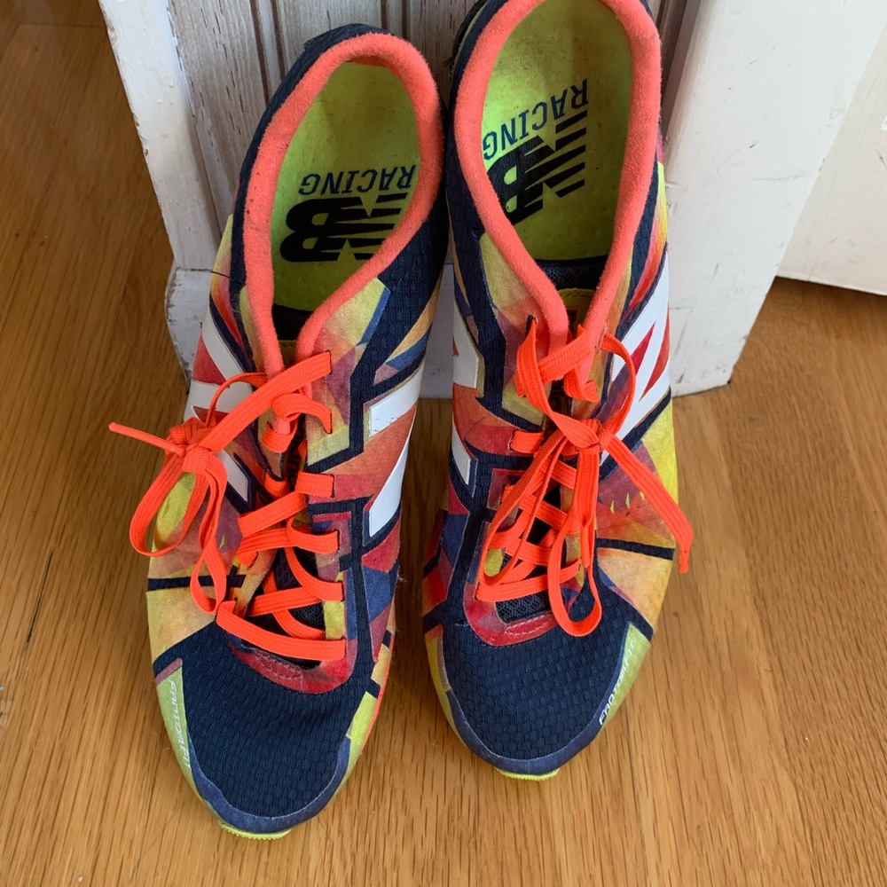 4/$15 New Balance Women's Orange and Navy Sneakers